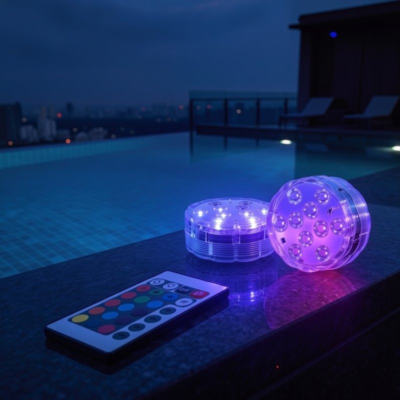 Submersible LED Lights with Remote Control, 16 Colors Changing Waterproof
